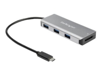 StarTech.com 3 Port 10Gbps USB C Hub with SD Card Reader, 3x USB-A & 1x SD Slot, Portable USB 3.1/3.2 Gen 2 Type C Adapter Hub, Laptop Hub, USB Bus P