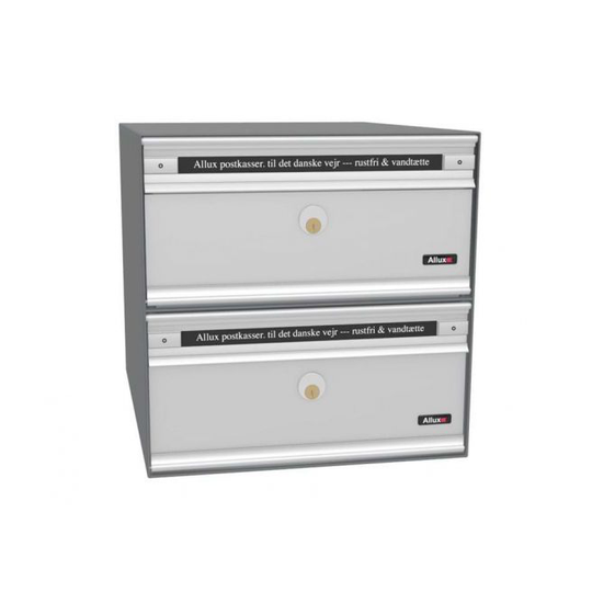 Allux PC1 - uden lås 2 modul Alu. Grå m. alulåge Systempostkasse - F47805-2