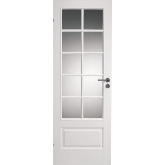 Swedoor Style SP10 hvidmalet dør celle m/glas m9x21 / 82,5x204cm