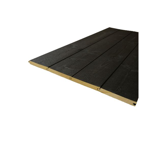 6" TG m/3 fas - Sort RAL 9005 22x135 Færdigmalet Træbeklædning