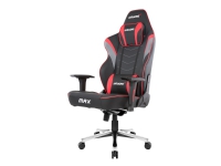 AKRACING MAX - Stol - armstøtter - T-formet - drejeled - metal, high-density skum, PU syntetisk læder - rød