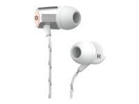 House of Marley Uplift 2.0 - Øreproptelefoner med mik. - i øret - kabling - 3,5 mm jackstik - sølv