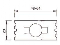 OBO Kobling justerbar med bolt M6x12 mm elforzinket - (20 stk.)