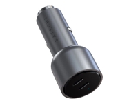 Satechi - Bilstrømsadapter - 40 Watt - PD - 2 output-stikforbindelser (USB-C) - aluminium