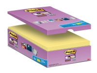 Post-it® Super Sticky Notes Canary Yellow™, 14 + 2 GRATIS blokke, 76 mm x 127 mm
