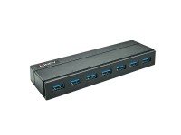 Lindy 43228, USB 3.2 Gen 1 (3.1 Gen 1) Type-A, USB 3.2 Gen 1 (3.1 Gen 1) Type-A, USB 3.2 Gen 1 (3.1 Gen 1), 5000 Mbit/s, Sort, Plast