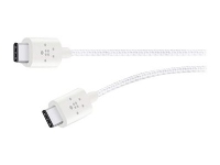Belkin MIXIT Metallic - USB-kabel - USB-C (han) til USB-C (han) - USB 2.0 - 1.83 m - hvid