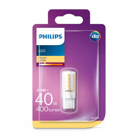 Philips LED stift 40W G9 varm klar hvid ikke dæmpbar 1 stk - 8718696815366