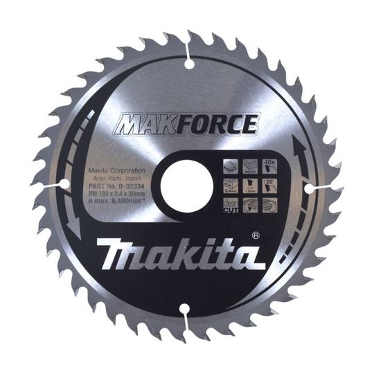 Makita Hm Klinge 180x30x40z Makforce - B-32334