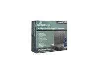 MediaRange Retail-Pack CD-Slimcases single - Smal cd-boks til lagring af CD'er - kapacitet: 1 CD/DVD - sort, gennemsigtig (pakke med 10)