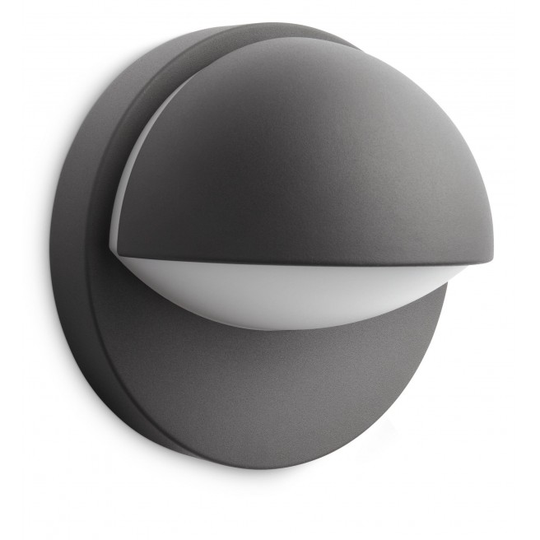 Philips June Væglampe, antracit 1x12w Ø19,5 cm