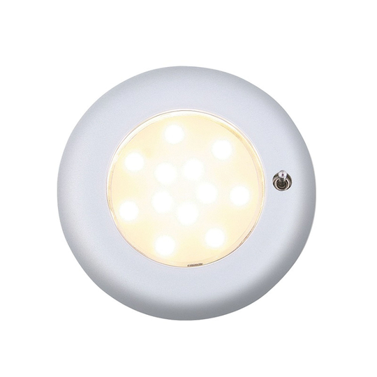 Nova ii led lampe med afbryder, mat sølv