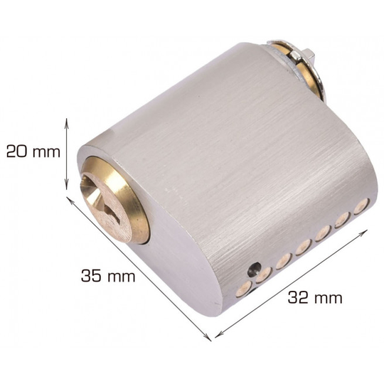 Home-it oval cylinder med 7 stifter med 3 nøgler (2 stk)