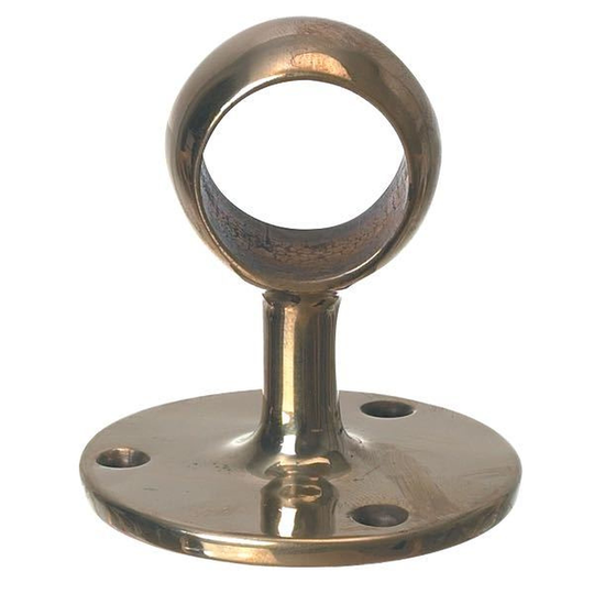 Gelænder Mellemstykke Poleret Messing, Ø:25 Stok, 75xØ:65mm