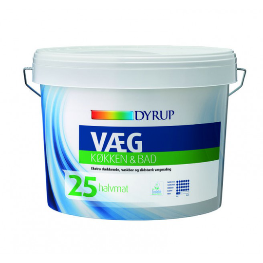Dyrup Væg 25 - Køkken & Bad Hvid - 9,00lt