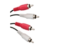 ICIDU - Audiokabel - RCA han til RCA han - 1 m - sort