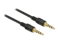 Delock - Audiokabel - 4-pæl ministik han til 4-pæl ministik han - 3 m - sort
