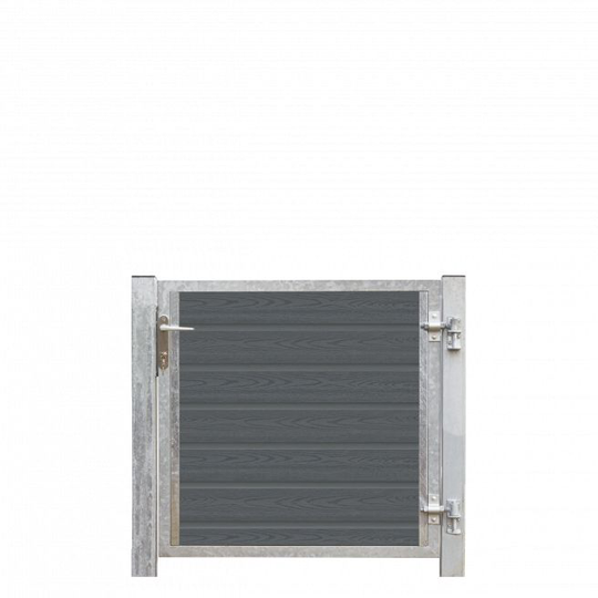 Plus Artura Kompositlåge højrehængt - B 99 x H 95 cm + 16 cm stolper - Komposit