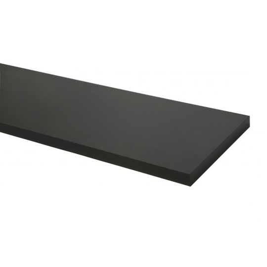 Hylde Melamin Sort - 800x200x16 mm