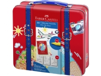 Tusser Faber-Castell Connector 40 stk. ass. farver og 6 stk. clips i rejsekuffert