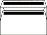 BONG Business Profile M5 - Kuvert - 155 x 220 mm - pung - åben side - selvklæbende - 1 vindue - farveforing - hvid - pakke med 500