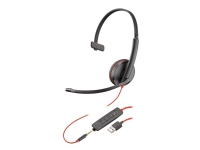 Poly Blackwire C3215 USB - 3200 Series - headset - på øret - kabling - USB, 3,5 mm jackstik