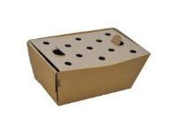 Multiboks 168x92x88 mm ufoldet Konveks med hængslet Låg Pap Brun,150 stk/krt