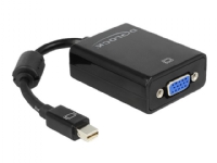 Delock Adapter mini Displayport > VGA 15 pin female - DisplayPort adapter - Mini DisplayPort (han) til HD-15 (VGA) (hun) - 18 cm - sort - for Apple M