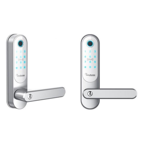 EasyTouch Kodelås 808 Hvid Dørlås med Fingeraftryk
