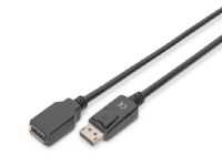 ASSMANN - DisplayPort forlængerkabel - DisplayPort (han) til DisplayPort (hun) - 2 m - formet - sort