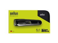 Braun Multigroomer 81703322, Batteri, Selvslibende kniv, Sort, Grøn