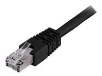 DELTACO - Patchkabel - RJ-45 (han) til RJ-45 (han) - 1 m - FTP - CAT 6 - sort