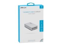 PNY Multi-USB Charger - Strømforsyningsadapter - 25 Watt - 2.1 A - 5 output-stikforbindelser (USB) - Den Europæiske Union