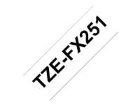Tape Brother sort/hvid TZe FX251 24 mm fleksibel