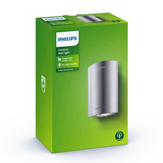 Philips myGarden Sundog Væg Lanterne inox 2x5W 230V - 8718696157077