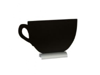 Tavle Securit Kop 25x27x6 cm med Hvid tuschpen med Alu fod,6 stk/krt
