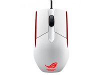 ASUS ROG Sica - Mus - højre- og venstrehåndet - optisk - 3 knapper - kabling - USB - Glacier White - for 15 ROG Strix G15 ROG Zephyrus G14 TUF Gam
