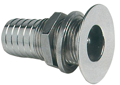 S.s flush thru hull 1/2x19