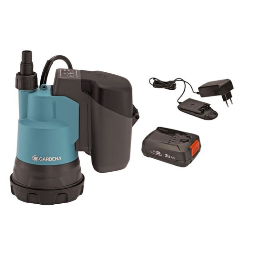 Gardena Dykpumpe 2000/2 18v Inkl Batt Og Lader - 14600-20