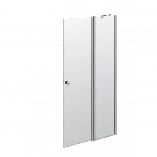 Scanbad MATCH Dør med sidepanel H:200x97-99 cm satin/klar Satin