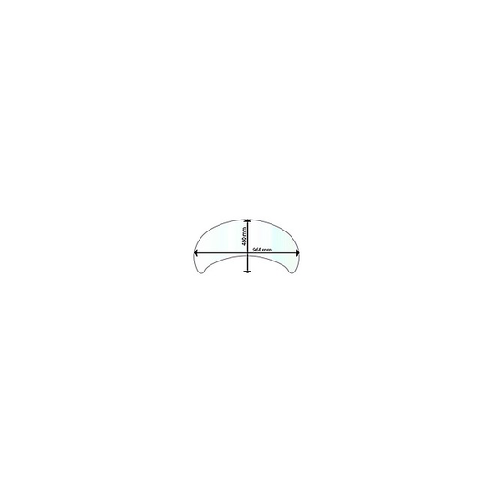 Aduro Gulvplade, glas, ellipse Aduro 15-serien Klar - 0,6x96x49