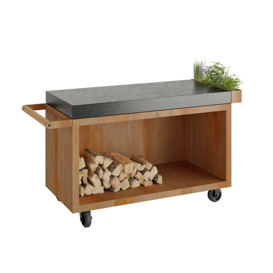 OFYR Mise en Place Table Corten 135 PRO Ceramic Dark Grey
