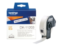 Brother DK-11203 - Sort på hvid - 17 x 87 mm 300 etikette(r) (1 rulle(r) x 300) etiketter til filmapper - for Brother QL-1050, 1060, 500, 550, 560, 5