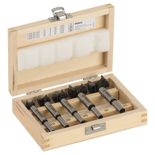 Bosch Forstnerborsæt Hm Ø15-20-25-30-35mm 5stk - 2607018750