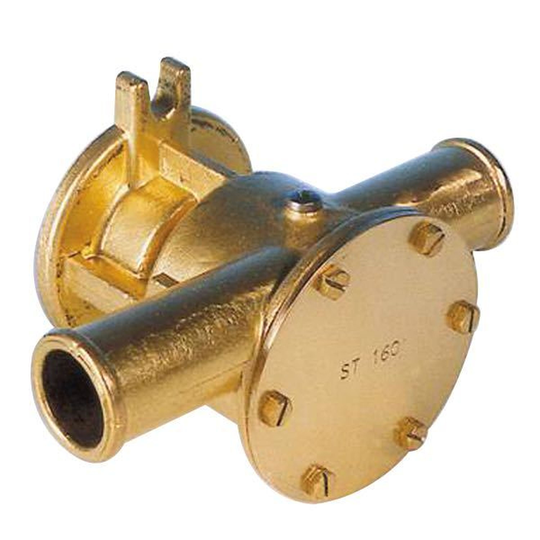 Ancor Impellerpumpe med flange til Kølevand, Motortype ST160