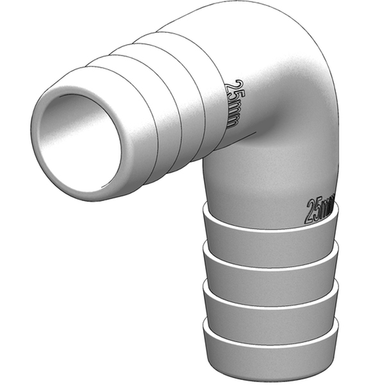 Trudesign Vinkelstykke 90°, 19mm, Hvid