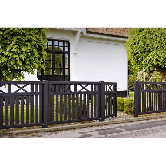 Plus Vinesse Enkelt havelåge 100x98 cm grundmalet Sort 13410-15