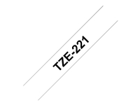 Brother TZe-221 - sort på hvid 9mm x 8m