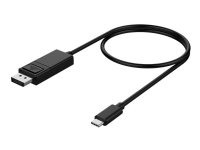 DELTACO - DisplayPort kabel - USB-C (han) til DisplayPort (han) haspet - DisplayPort 1.4 - 1.8 m - 8K30 Hz (7680 x 4320) support - sort