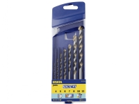 IRWIN 10501938, Boremaskine, Boresæt, Lyst beton, Marmor, Metalplader, Træ, Cylindrisk skaft, 5 stk